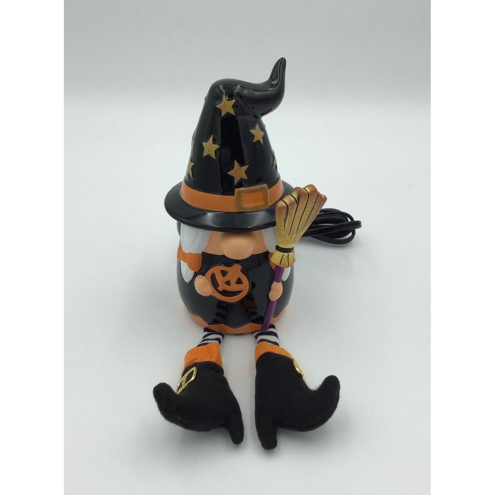 Scentsy Wicked Cute Halloween‎ Witch Gnome Wax Warmer Ceramic Shelf Sitter NEW